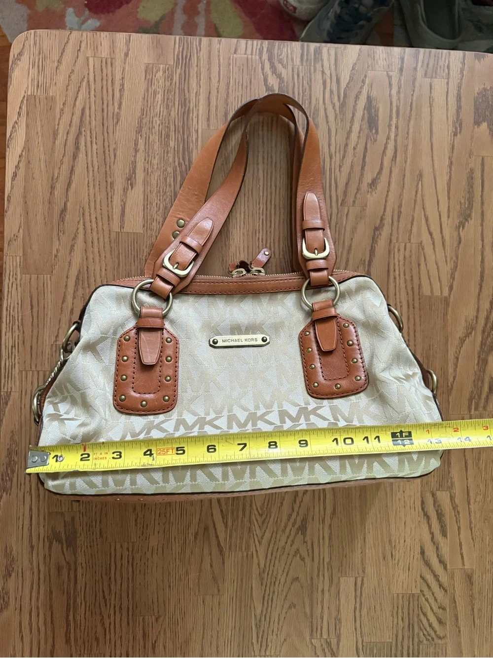 Michael Kors MK Signature Satchel with Matching Wallet